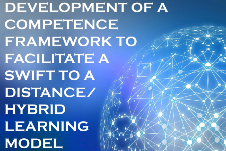 Read more about the article Output 1 – Development of a competence framework to facilitate a swift to a distance/hybrid learning